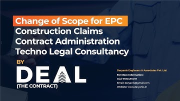 Change of Scope or Variations in EPC Construction Contracts