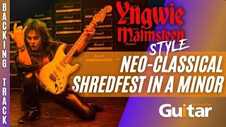 Yngwie Malmsteen Style Guitar Backing Track | Neo Classical ShredFest in Am | 115 BPM