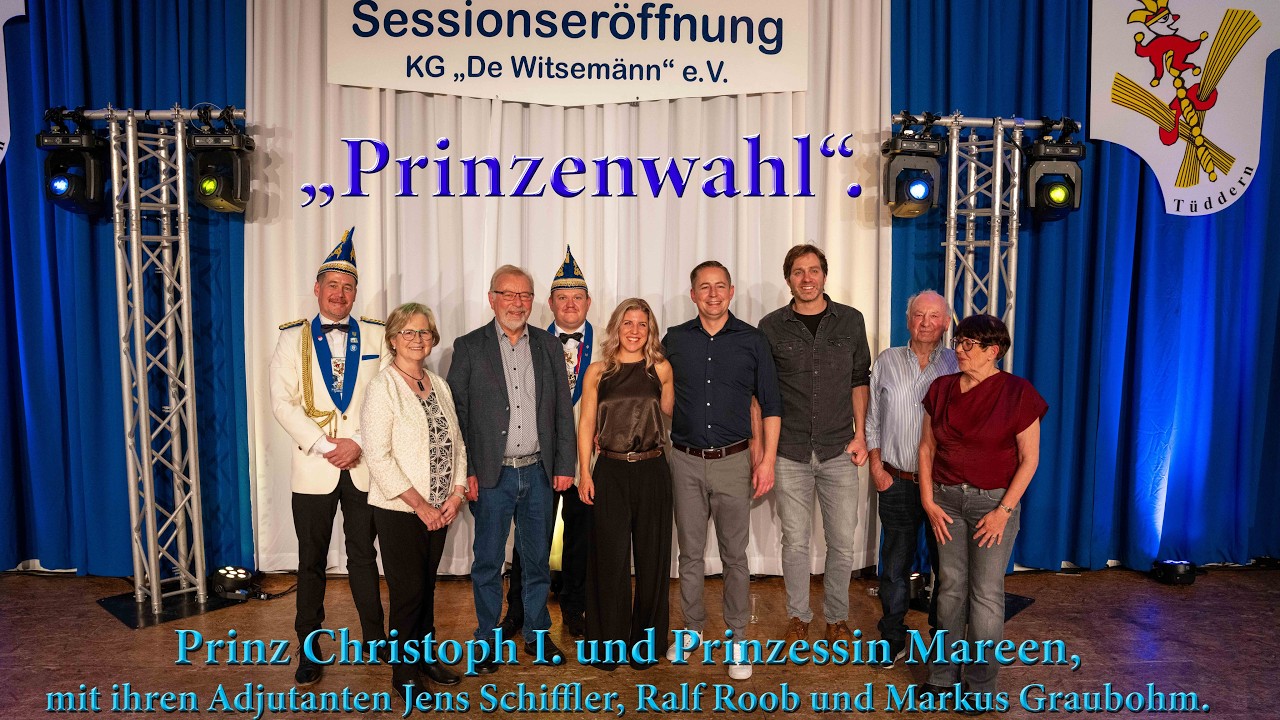 Prinzenwahl Tüddern bei der Sessionseröffnung 2025-2026, die neuen Tollitäten werden vorgestellt 👍4K