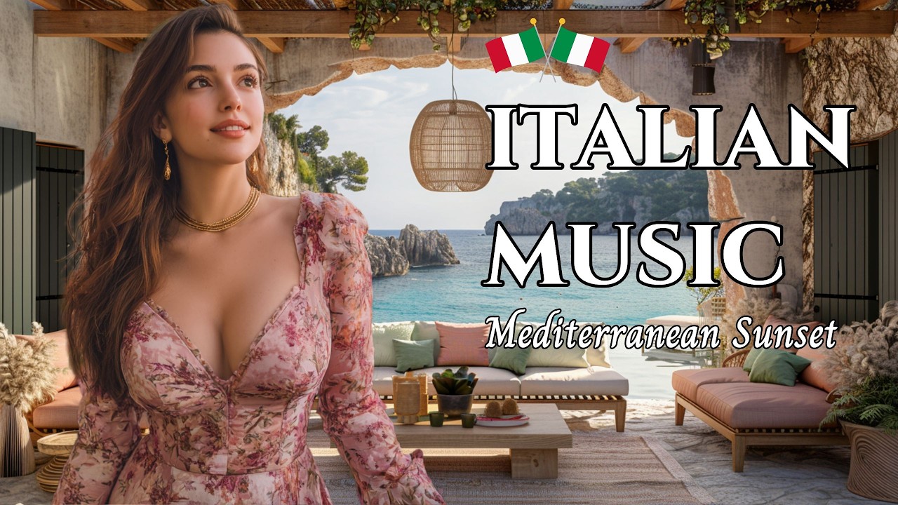 🇮🇹 Chill Italian Vibes & Mediterranean Music🎶 2+ Hours Scenic Amalfi Coast & Lake Como Relaxation 4K