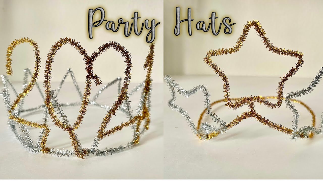 DIY Party Hats for New Year's Eve - Dollar Tree Crafts