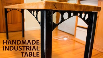 Industrial Wood & Steel Side Table