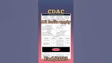 centre for development of advanced computing (CDAC)  recruitment 2023🙂💥#shorts#reels#jobupdates#news