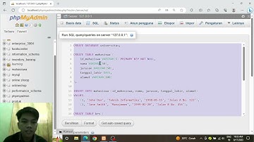 Belajar membuat Database menggunakan XAMPP | Sistem Basis Data