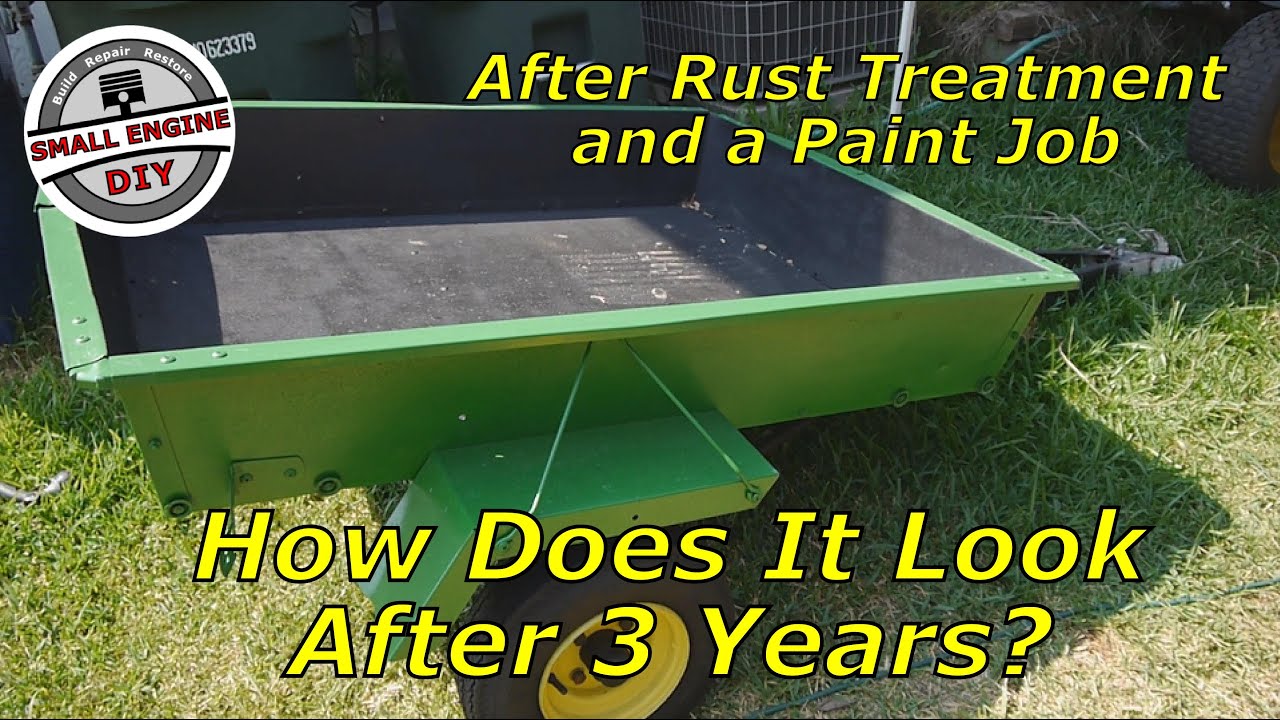 Rust Treatment and Paint Job on a Rusty Trailer after 3 years YouTube