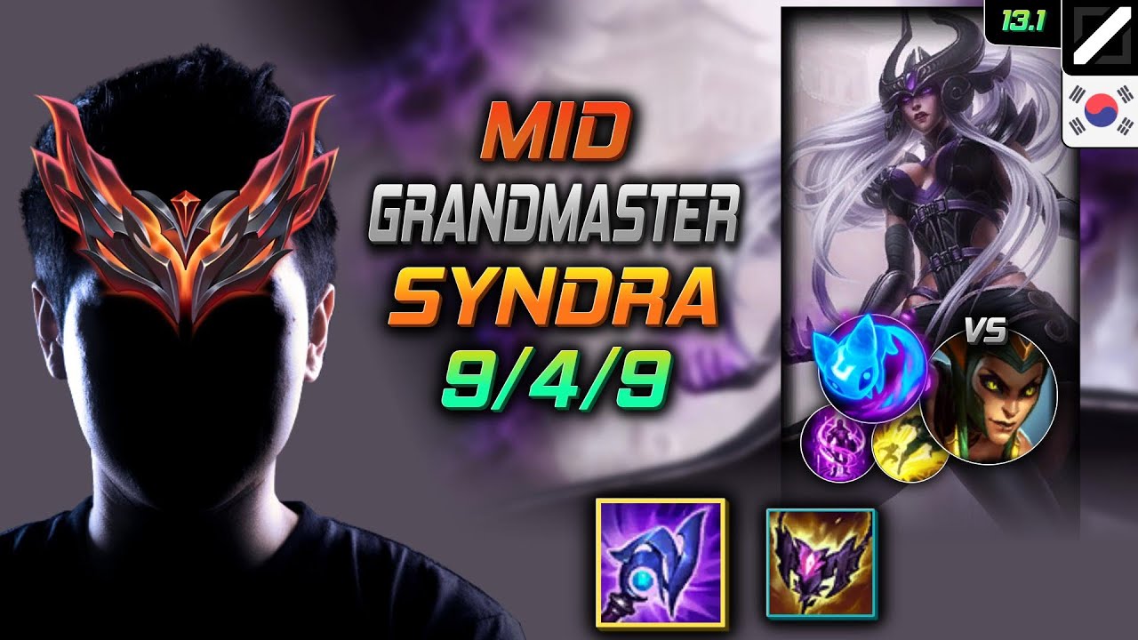 GrandMaster Mid Синдра Build Буря Людена Призыв Пушинки - Syndra Mid vs Cassiopeia - LOL KR 13.1