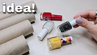 Отличная идея, которую можно сделать из картонных рулонов ♻️👍