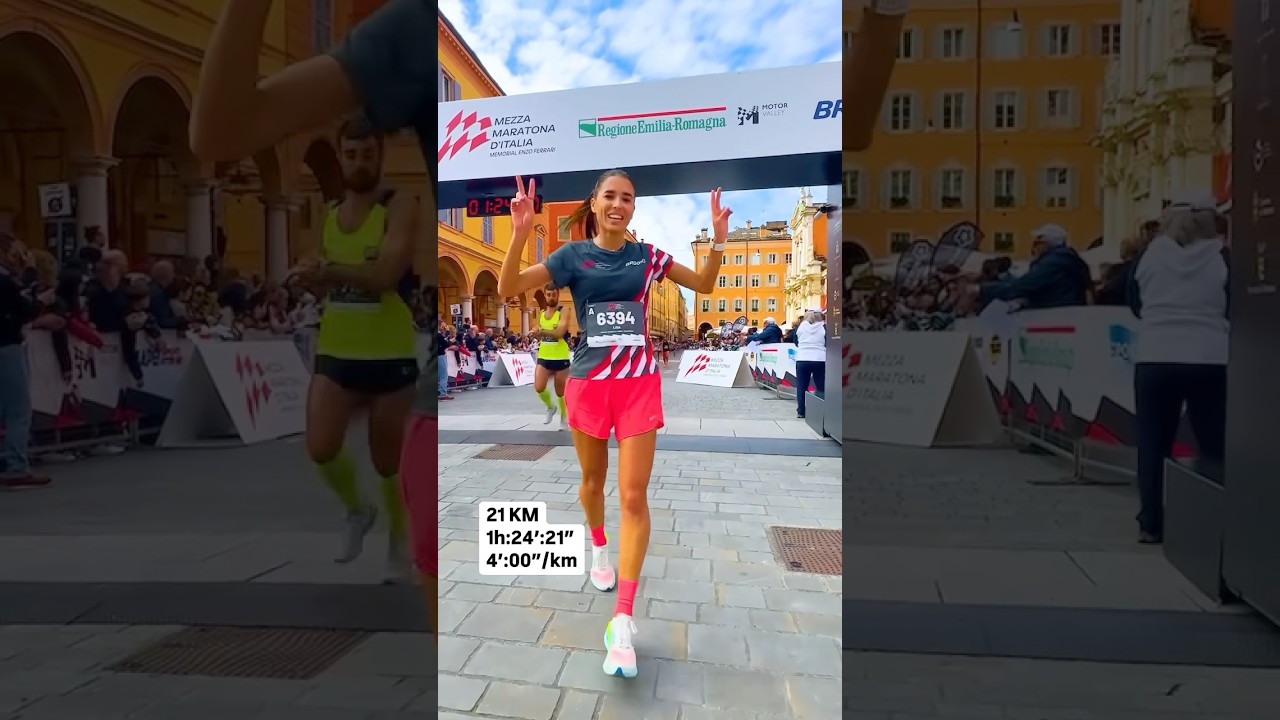 ITALY HALF MARATHON 🇮🇹🏎️ in 1h:24’:21” - Pace of 4’:00/km 💪 