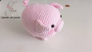 TUTORIAL CERDITO AMIGURUMI 🥰 Paso a paso|| Tutorial de Ganchillo Fácil y Rápido de tejer 🧶