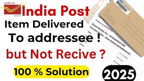 India Speed post item delivered to addressee meaning in hindi , india speed post redirected |