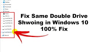How to Fix Same Double Driver Showing Issue in Windows 10 Explorer (100% Fix)