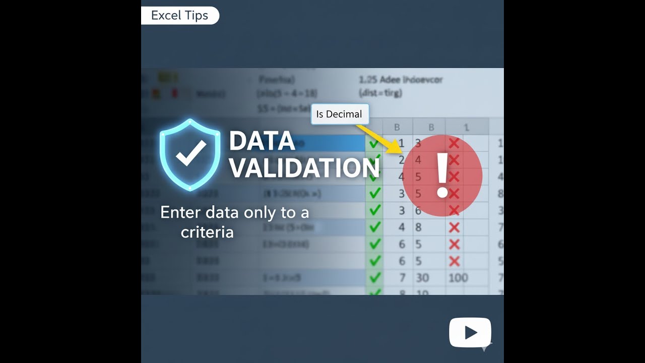 Excel Data Validation Explained: Allow Only Decimals or Whole Numbers