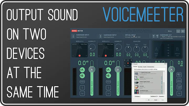 VOICEMEETER: Output sound on two devices simultaneously | Use two audio devices at the same time