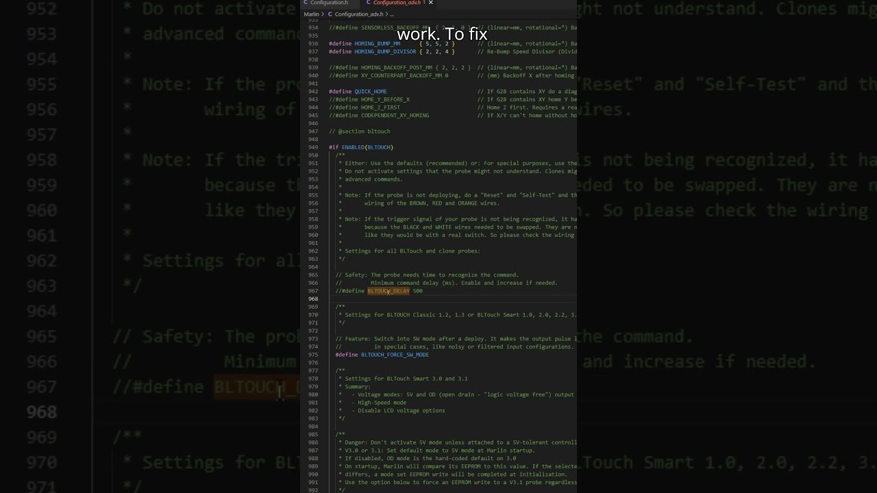 Z-axis won’t stop after probe? Quick Marlin fix (BLTouch/3DTouch)