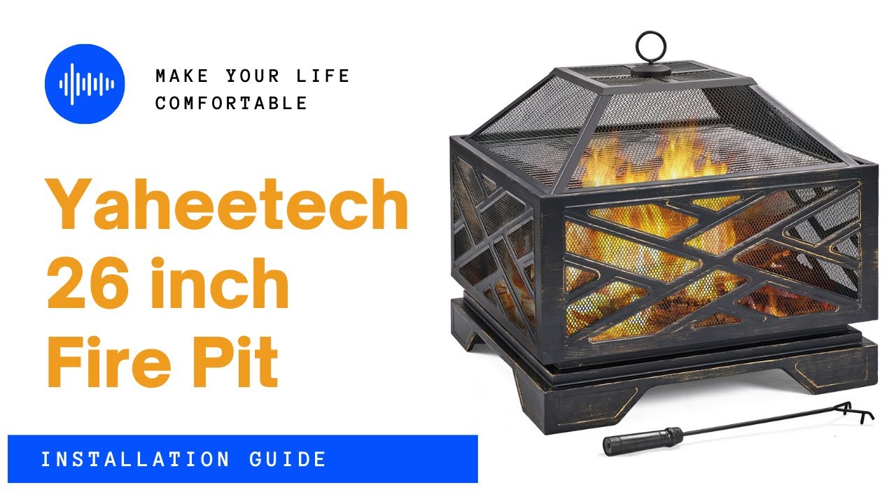 Yaheetech 26 Inches W Square Fire Pit Installation Guide 