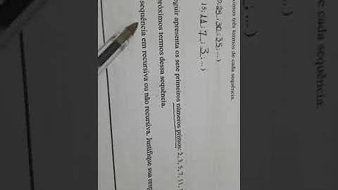 Como é formada a sequência?