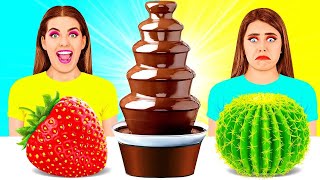 Chocolate Fountain Fondue Challenge Prank Wars by BaRaDa Challenge