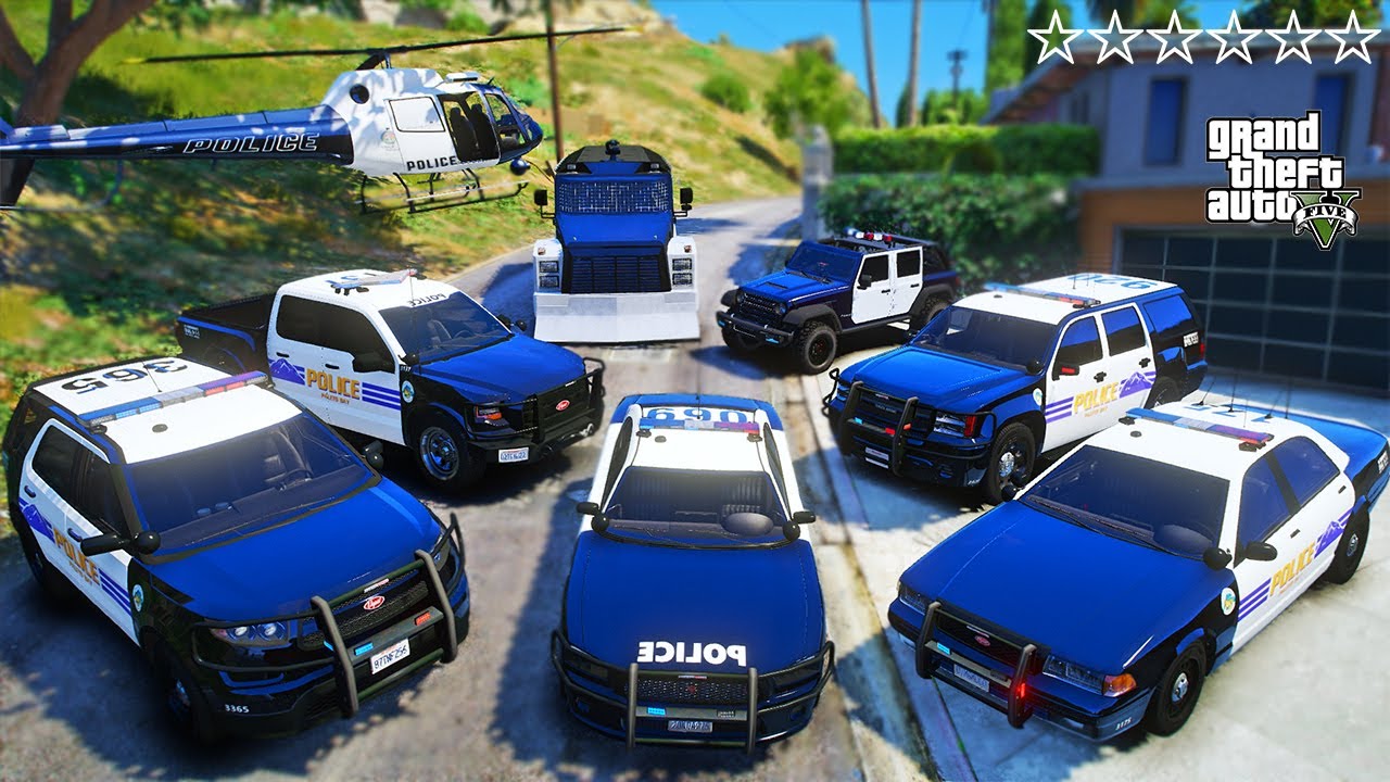 GTA 5 -  Stealing Paleto Bay Police Department Vehicles with Franklin!