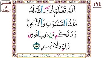 ألم تعلم أن الله له ملك السماوات والأرض وما لكم من دون الله من ولي ولا نصير - سورة البقرة آية 107