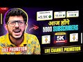 LIVE CHANNEL PROMOTION | FREE PROMOTION | YOUTUBE FREE SUBSCRIBERS |