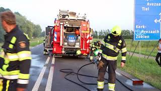 Autobrand Provincialeweg Kerk-Avezaath