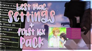 best settings for mac + first 16x pack | solo bedwars commentary