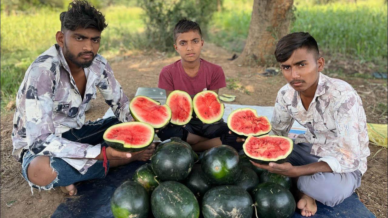 WATERMELON JUICE | Summer Healthy Drinks | Fresh Watermelon Juice Making in Village