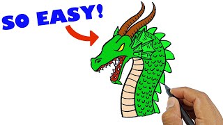 how to draw a dragon head with its mouth open easy version easy drawings