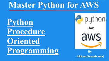 Python Procedure Oriented Programming Part 3, Python for AWS,  User defined Functions with Examples,