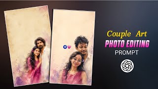 Instagram Trending Couple Art Photo Editing Prompt | Couple Sketch Photo Editing Prompt | Chatgpt screenshot 5