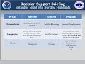 Winter Storm Briefing for the Weekend Saturday Night Through Sunday