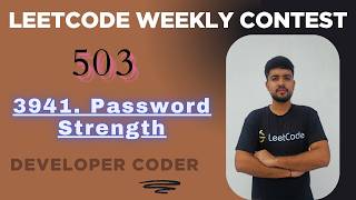 Password Strength | LeetCode 3941 | Weekly Contest 503 | Java | Developer Coder