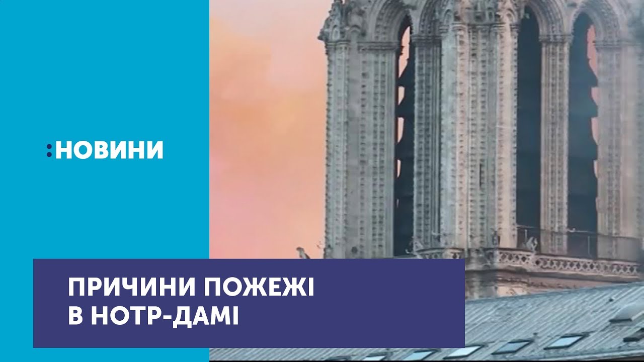 Причиною пожежі у Соборі Паризької Богоматері могло стати коротке замикання пожары