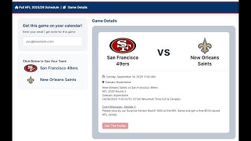DeepDive - 2025 Calendar Invite Server (CIS) - NFL Demo September 14