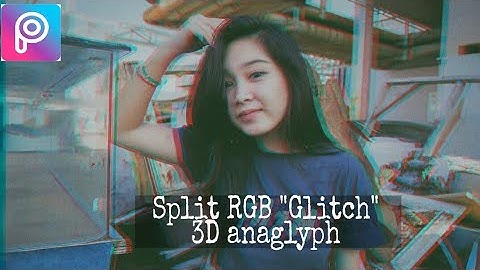 How to make Split RGB "Glitch" 3D Anaglyph Effect | PicsArt