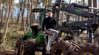 Come With Me To Work With The Jhon Deere Harvester 1270G Forwarder 1510G