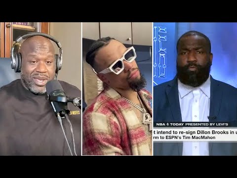 Shaq TROLLS Dillon Brooks & Big Perk don't see nothing funny! #shaq #dillonbrooks #insidethenba