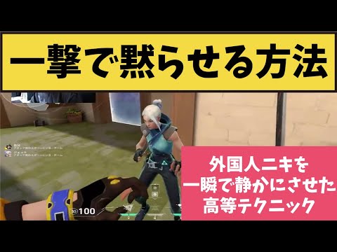 ■一撃で黙らせた方法ｗｗ　興奮気味の外国人ニキがヤバいから本気で対抗！！ こういう楽しい野良とやるヴァロは最高ｗｗ【VALORANT】【クリップ集】