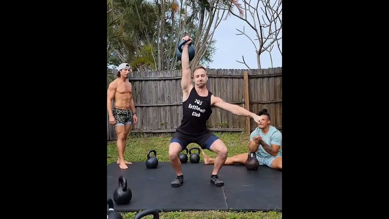Kettlebell overhead squats 106lbs