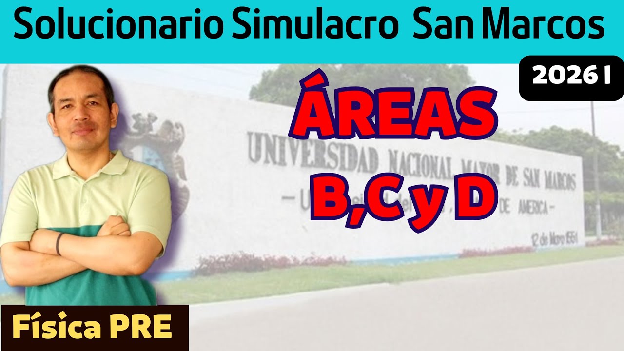 Simulacro San Marcos 2026 I Solucionario áreas B, C y D YouTube