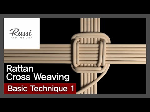 라탄 기초 + (십자)바닥 엮기 [라탄공예] 취미 수업 온라인클래스1. :Rattan Craft : cross weaving basic technique,3D ,라탄 기법