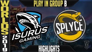 Isg Vs Spy Highlights Worlds 2019 Play In Day 3 Group B Isurus Gaming Vs Splyce