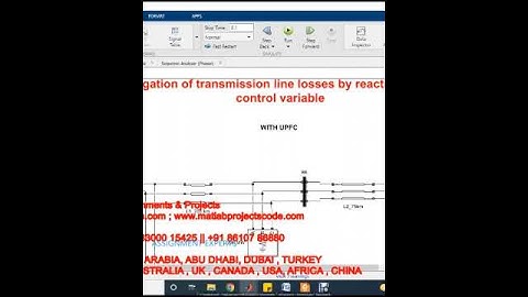 Mitigation of transmission line losses by reactive power control variable -matlab simulink