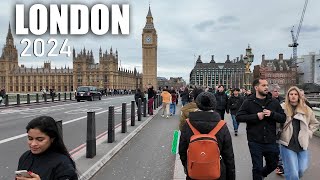London City Walking Tour 2024 | 4K HDR Virtual Walking Tour around the City | London Winter Walk