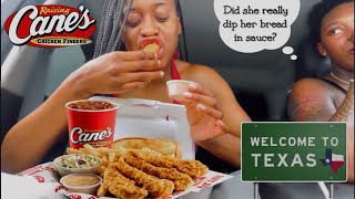 TRYING CANE’S FOR THE FIRST TIME🤤 | CHICKEN TENDERS COMBO🍗🍟🍞🥤 | EXTRA CANE SAUCE PLEASE😩🙏🏽