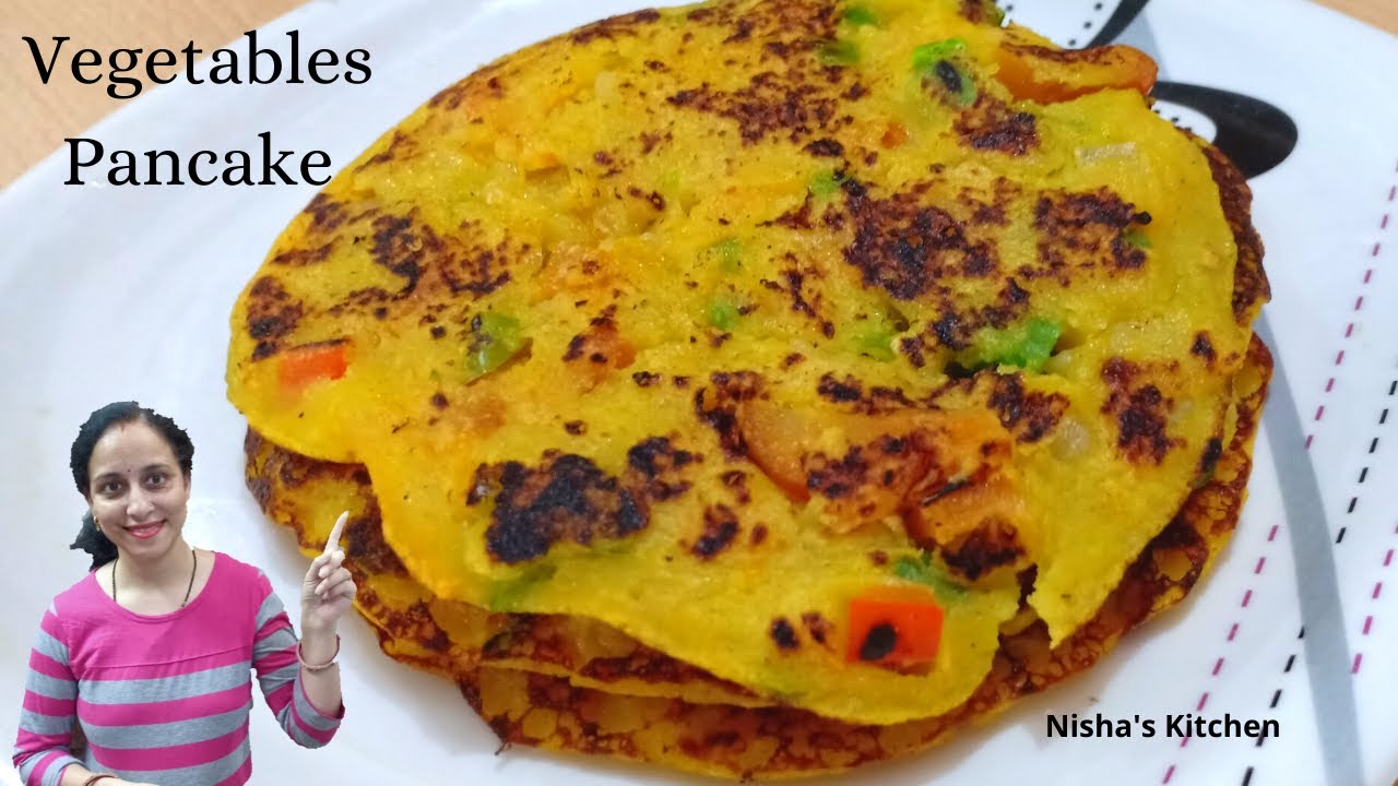Vegetables Pancake Recipe|| Eggless Pan Cake || Healthy Breakfast ...