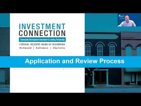 Investment Connection Application Training & Information Webinar