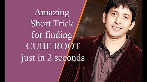 Amazing Short Trick for finding CUBE ROOT just in 2 seconds