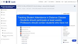 Tracking Student Attendance in Distance Classes