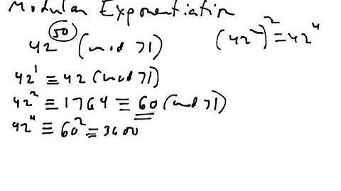 modular exponentiation